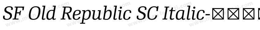 SF Old Republic SC Italic字体转换